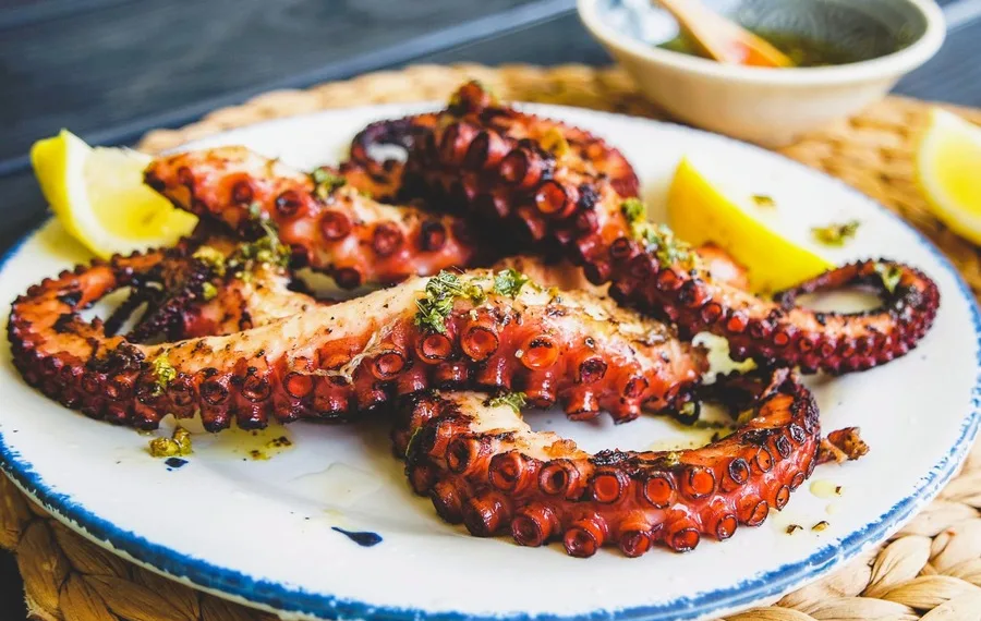 Polvo grelhado à moda antiga