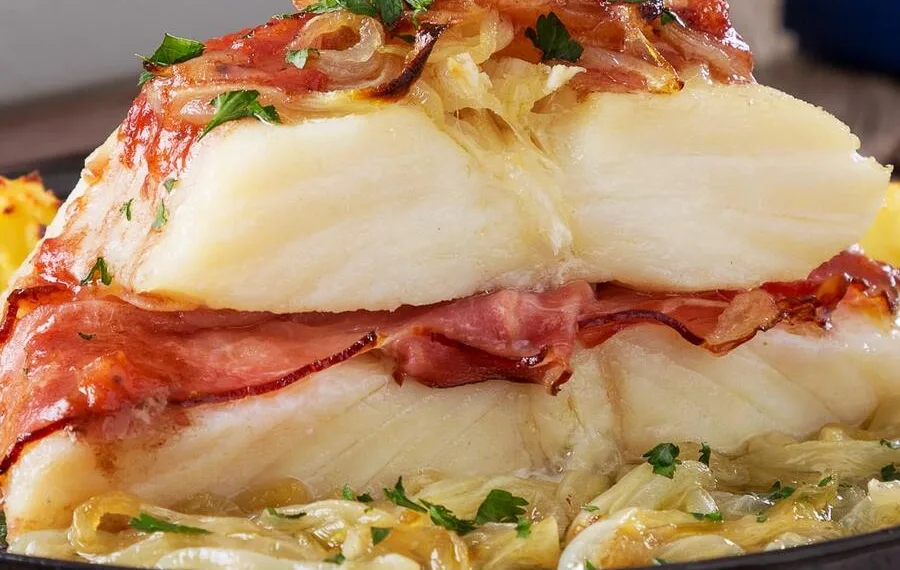 Bacalhau com presunto