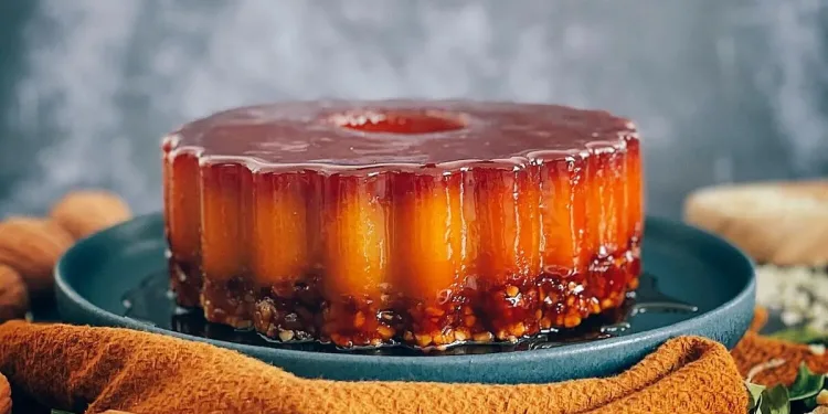 Pudim de laranja com amêndoa