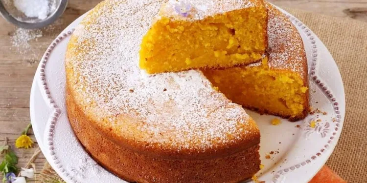Bolo de cenoura e amêndoa