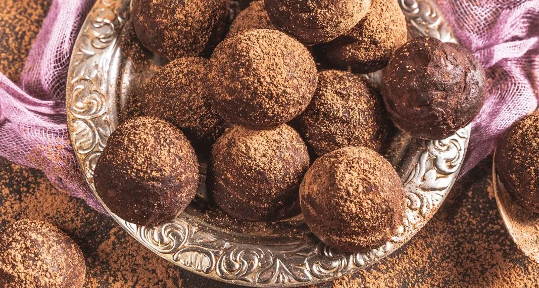 Trufas de chocolate de Natal