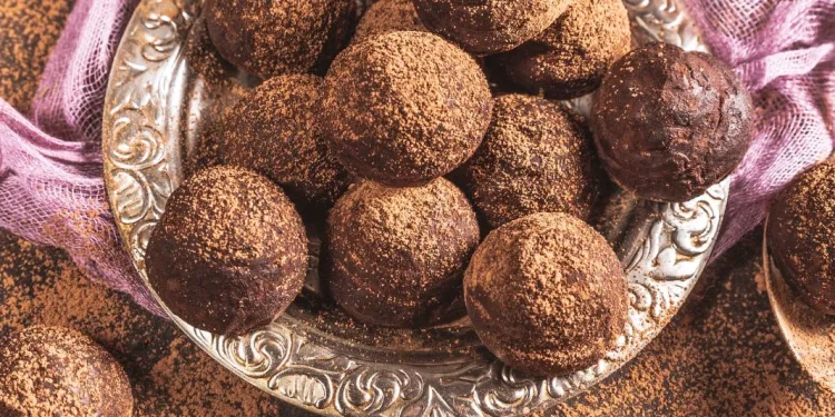 Trufas de chocolate de Natal