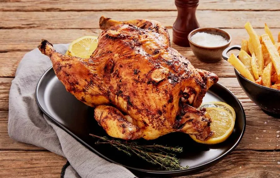 Frango assado à alentejana