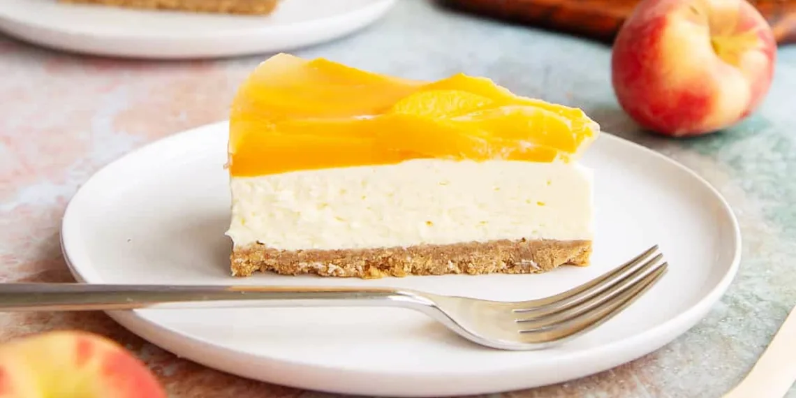 Cheesecake de pêssego