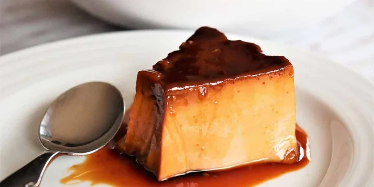 Pudim flan de Natal