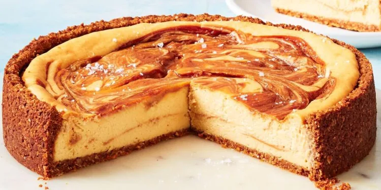 Cheesecake de caramelo salgado