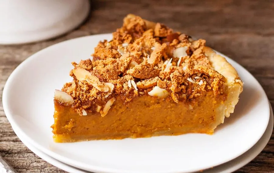 Tarte de abóbora e amêndoa