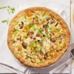 Quiche de atum, milho e cogumelos
