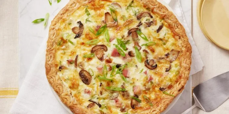 Quiche de atum, milho e cogumelos