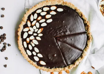 Tarte de chocolate e amêndoa