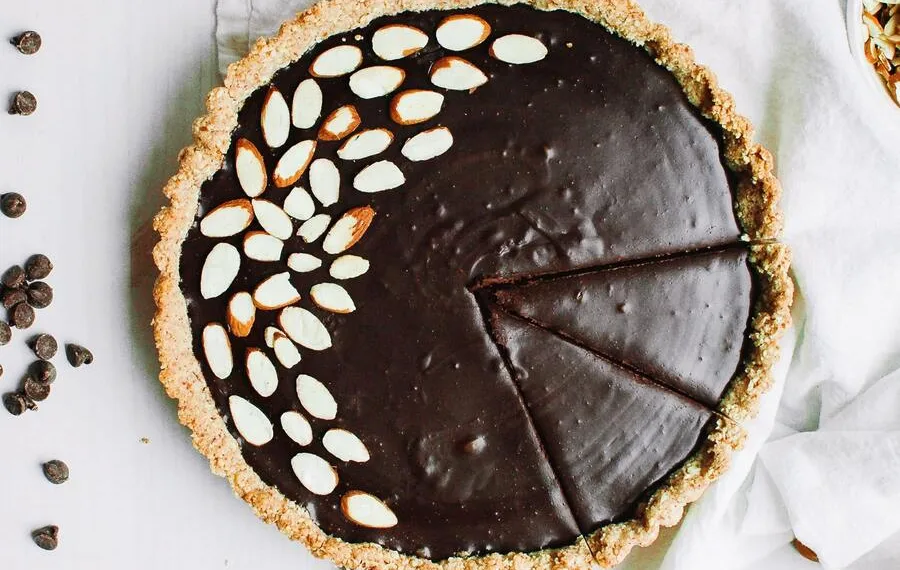 Tarte de chocolate e amêndoa