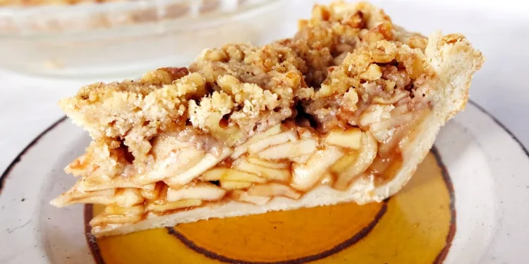 Tarte de maçã com nozes