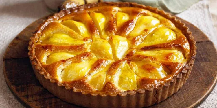 Tarte de pera com amêndoa