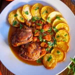 Bochechas de porco no forno