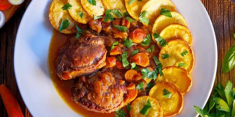 Bochechas de porco no forno