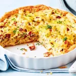 Quiche de frango e bacon