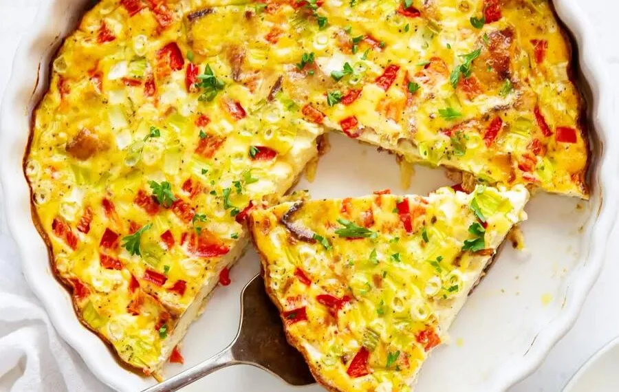 Quiche de frango e legumes