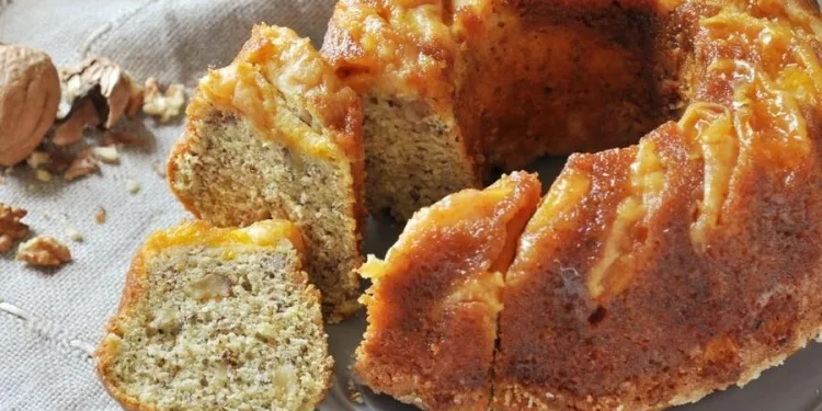 Bolo de laranja com nozes