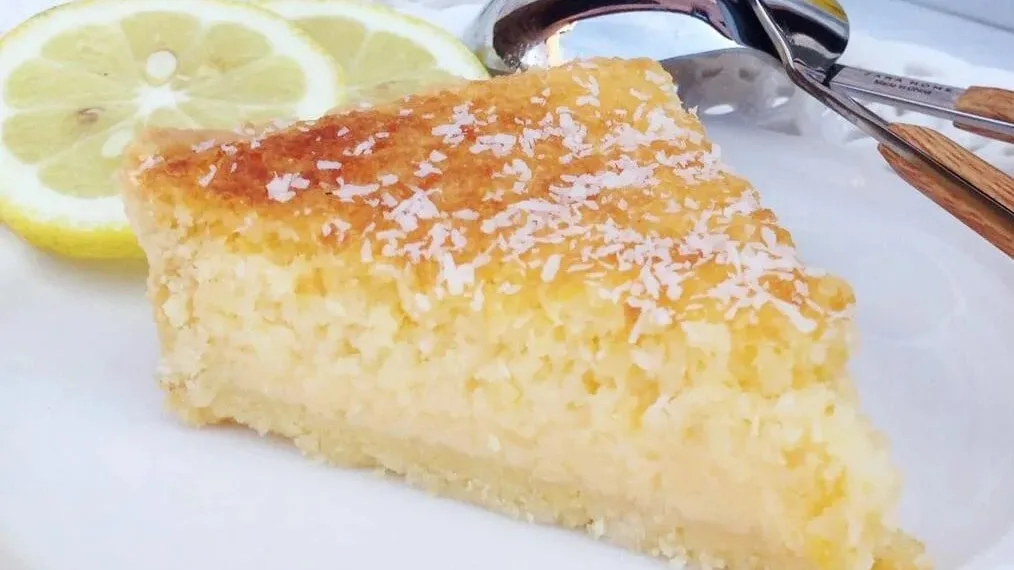 Tarte de coco e natas