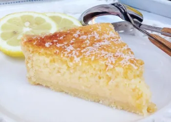 Tarte de coco e natas