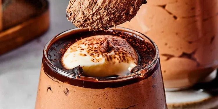 Mousse de café com natas