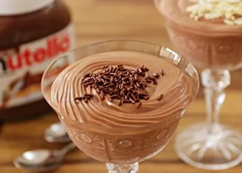 Mousse de nutella simples e deliciosa