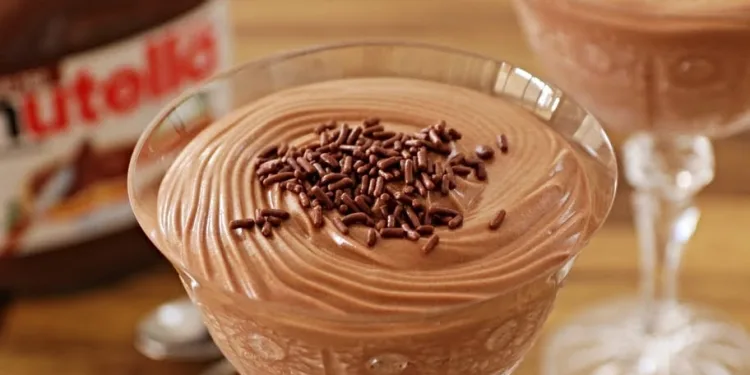 Mousse de nutella simples e deliciosa