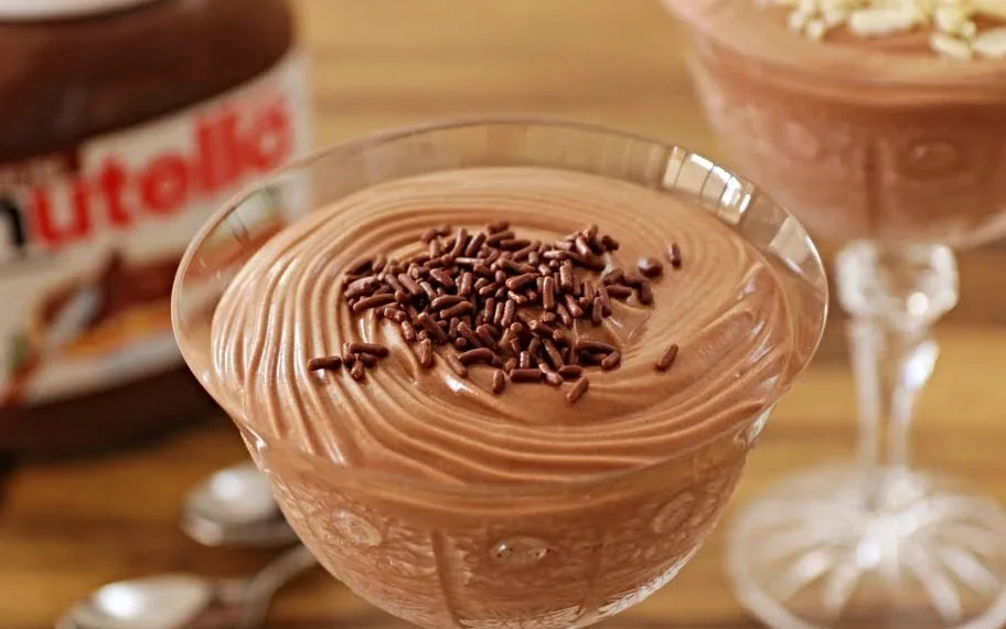 Mousse de nutella simples e deliciosa
