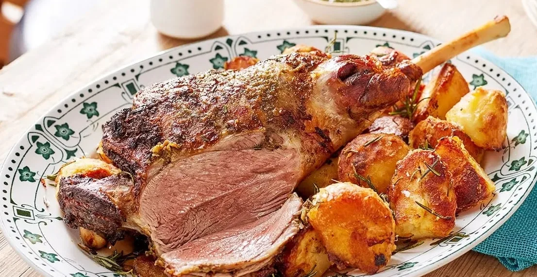 Borrego assado no forno com laranja