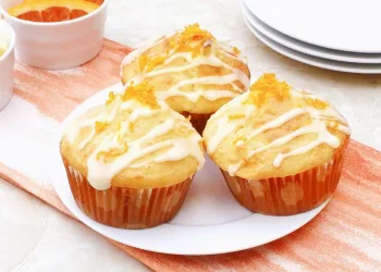 Queques de laranja e iogurte