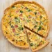 Quiche de fiambre e cogumelos