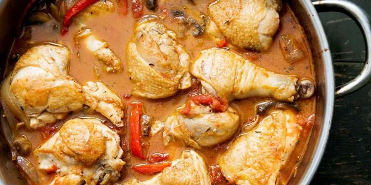 Frango estufado à portuguesa
