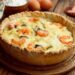 Quiche de legumes e camarão