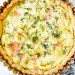 Quiche de salmão e cogumelos