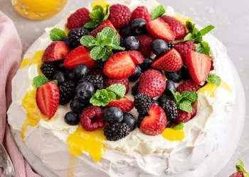 Pavlova de frutos vermelhos