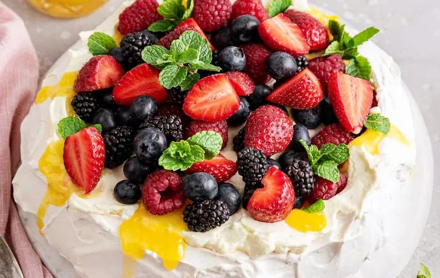 Pavlova de frutos vermelhos