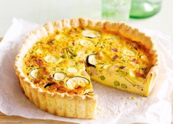 Quiche de atum e alho francês