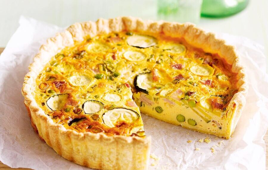 Quiche de atum e alho francês