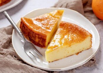 Tarte de requeijão e laranja