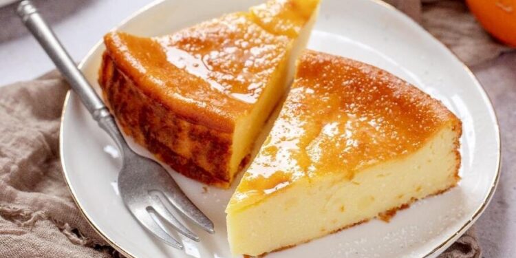 Tarte de requeijão e laranja