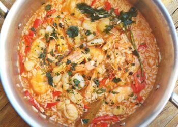 Arroz de tamboril simples e fácil