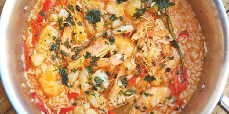 Arroz de tamboril simples e fácil