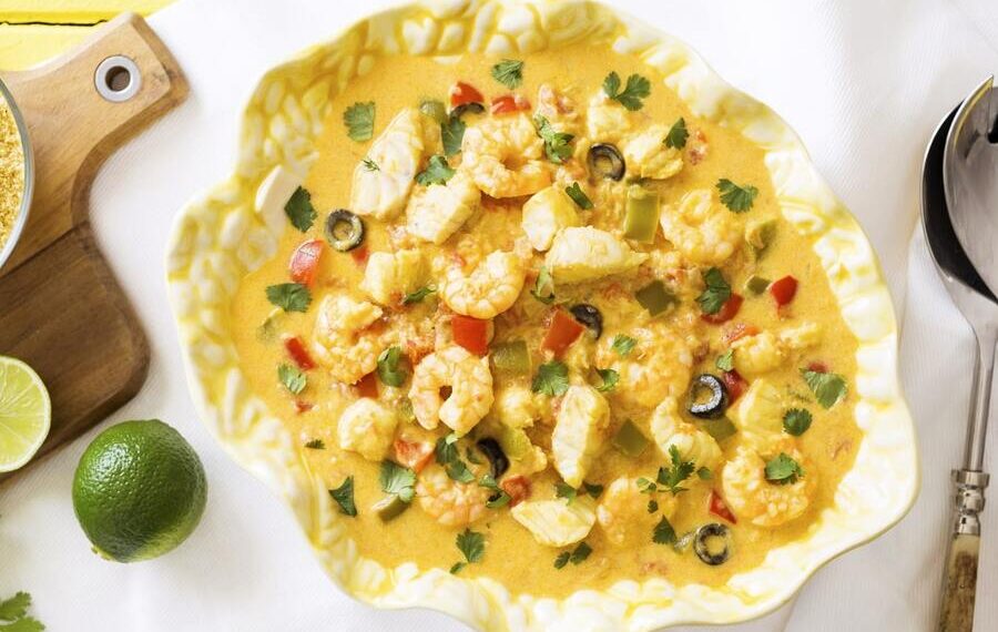 Moqueca de tamboril simples e fácil