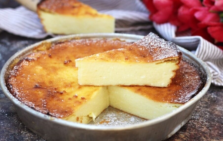 Tarte de requeijão com canela