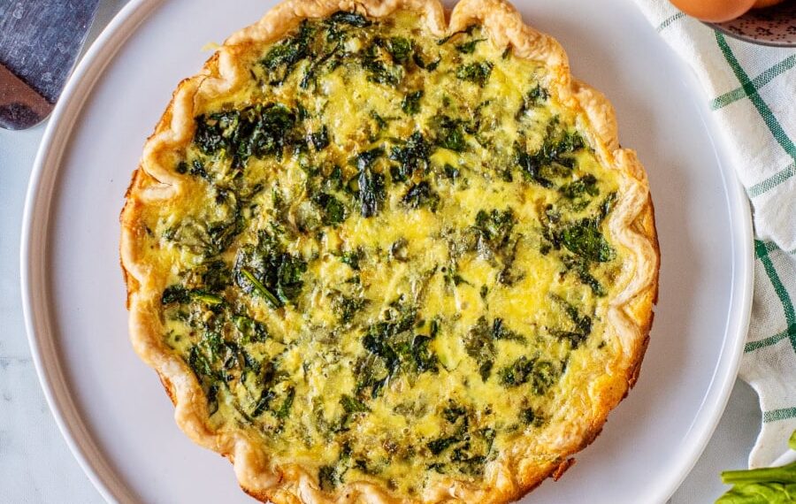 Quiche de espinafres e ricota