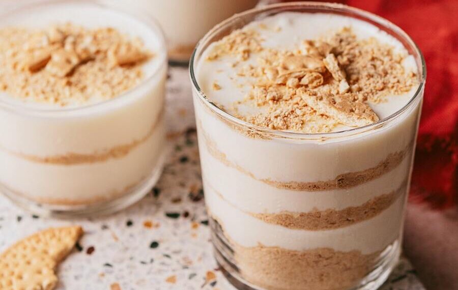 Tarte de bolacha com natas e leite condensado