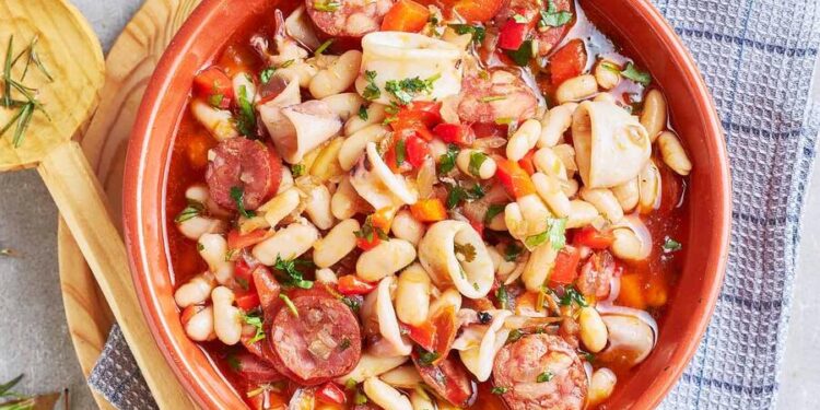 Feijoada de lulas à portuguesa