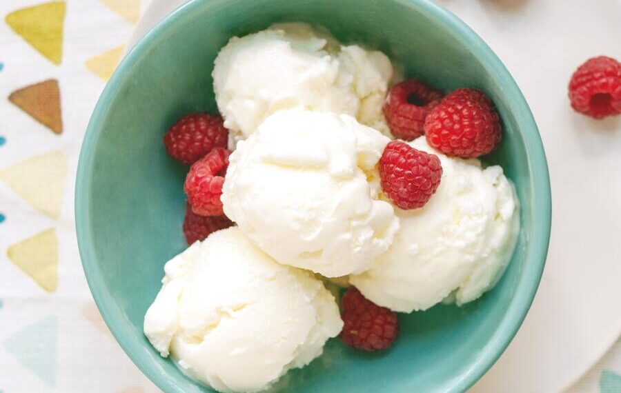 Gelado de iogurte natural