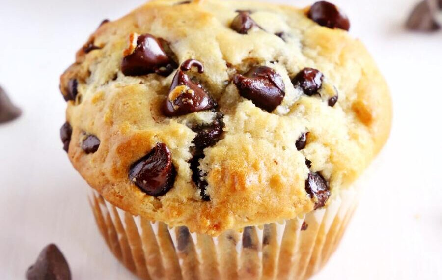 Queques de iogurte com pepitas de chocolate