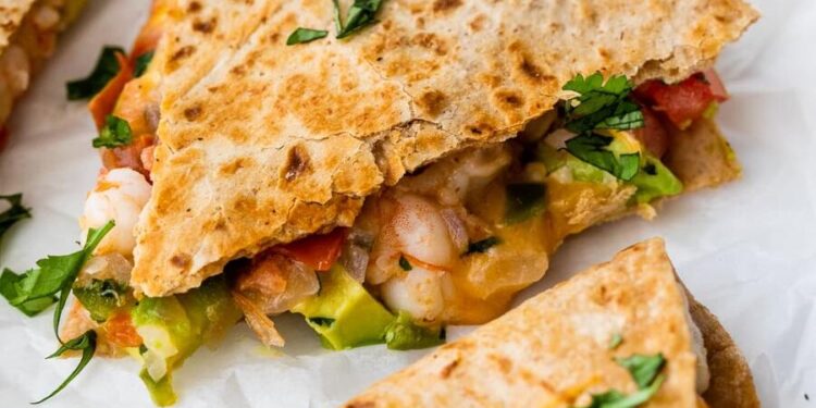 Quesadilla de camarão